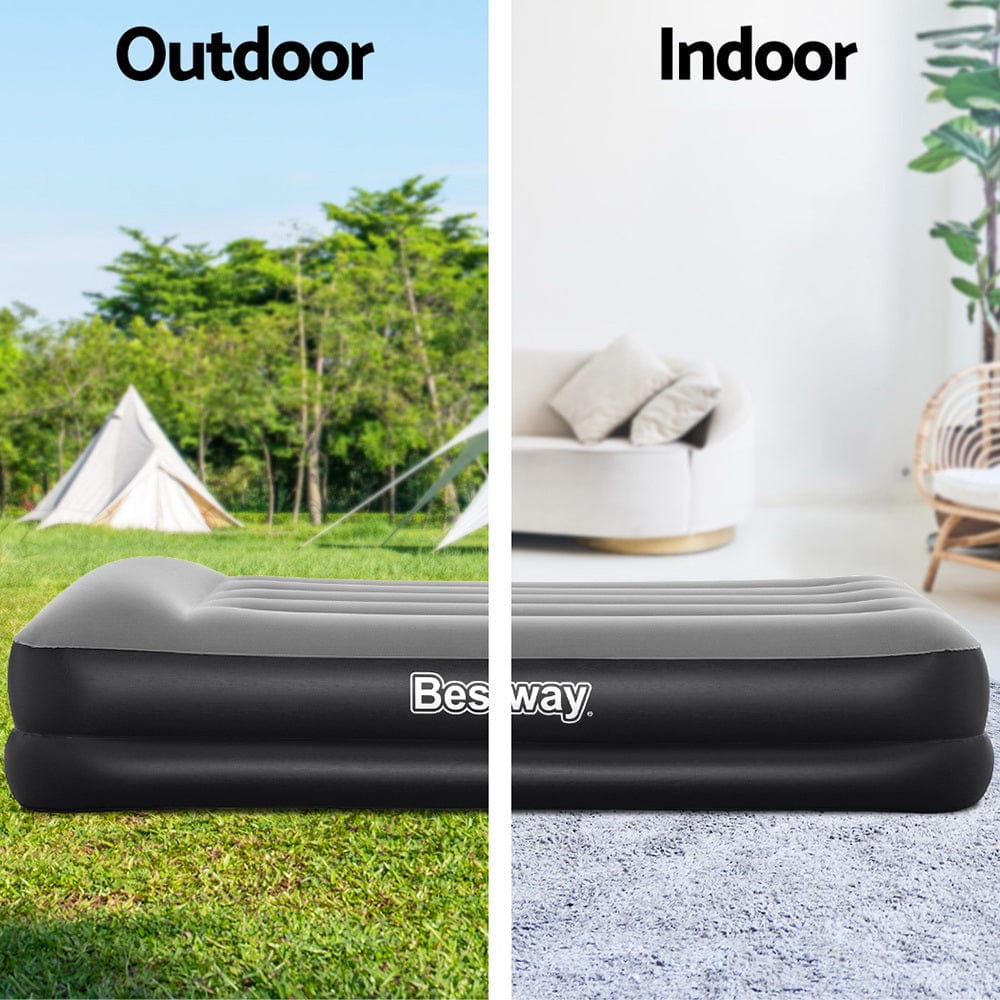 Bestway Air Mattress Single Inflatable Bed 46cm Airbed Black - SportZone.co.nz