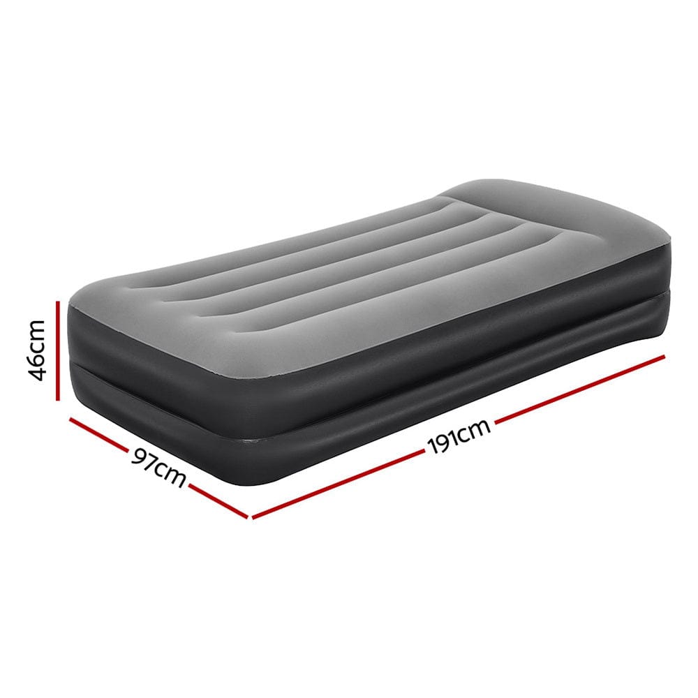 Bestway Air Mattress Single Inflatable Bed 46cm Airbed Black - SportZone.co.nz