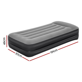 Bestway Air Mattress Single Inflatable Bed 46cm Airbed Black - SportZone.co.nz