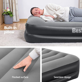 Bestway Air Mattress Single Inflatable Bed 46cm Airbed Black - SportZone.co.nz