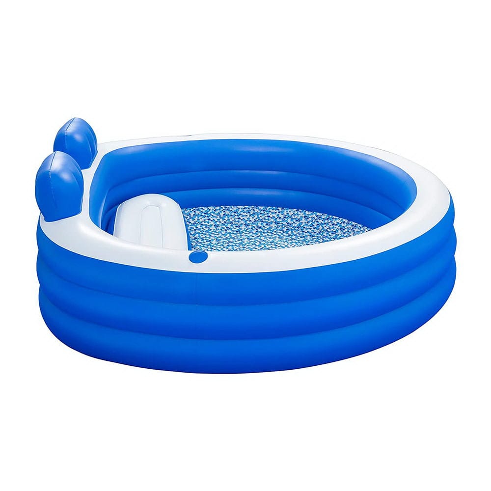Bestway Kids Inflatable Pool Above Ground Pools Bench Seat Cup Holder 231x219cm - SportZone.co.nz