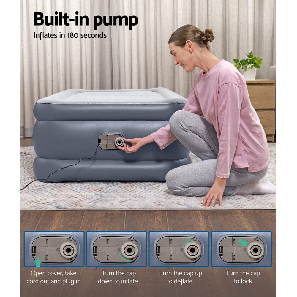 Bestway Mattress Air Bed Single Size 51CM Inflatable Camping Beds Home Outdoor - SportZone.co.nz