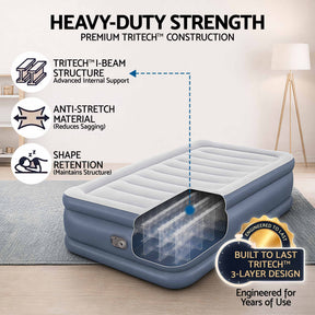 Bestway Mattress Air Bed Single Size 51CM Inflatable Camping Beds Home Outdoor - SportZone.co.nz
