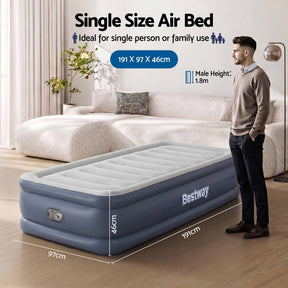 Bestway Mattress Air Bed Single Size 51CM Inflatable Camping Beds Home Outdoor - SportZone.co.nz