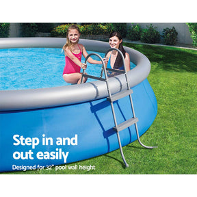 Bestway Pool Ladder 84cm 2 Step Above Ground Swimming Pools Removable Steps Stairs - SportZone.co.nz