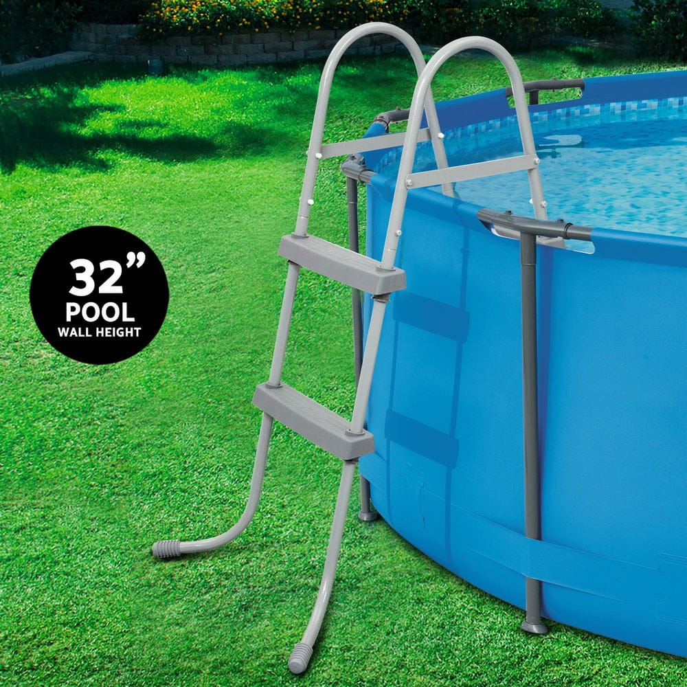 Bestway Pool Ladder 84cm 2 Step Above Ground Swimming Pools Removable Steps Stairs - SportZone.co.nz