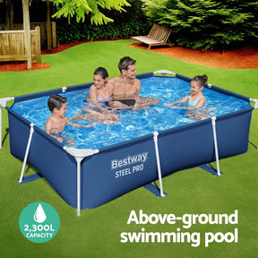 Bestway Swimming Pool 259x170x61cm Steel Frame Above Ground Pools 2300L - SportZone.co.nz