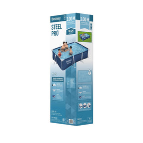 Bestway Swimming Pool 300x201x66cm Steel Frame Above Ground Pools 3300L - SportZone.co.nz