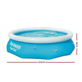 Bestway Swimming Pool 305x76cm Above Ground Round Inflatable Pools 3800L - SportZone.co.nz