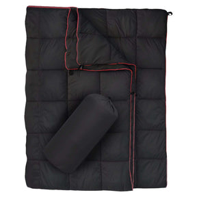 Black Compact Lightweight Quilted Blanket - SportZone.co.nz