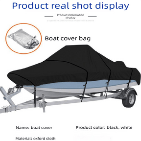Black Heavy Duty Waterproof V-Hull Boat Cover 11-13FT Marine Grade Outdoor UV Protection for Australian Storage and Mooring - SportZone.co.nz