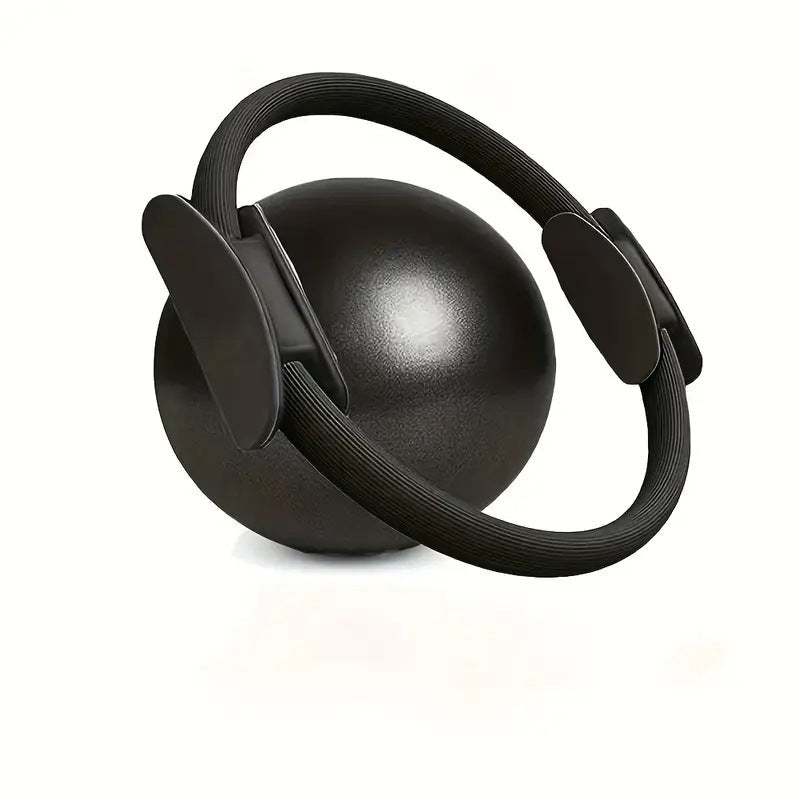 Black Professional Pilates Ring & Yoga Ball Set - Multipurpose Home Fitness Equipment for Whole - Body Core Training & Pelvic Floor Strengthening - SportZone.co.nz