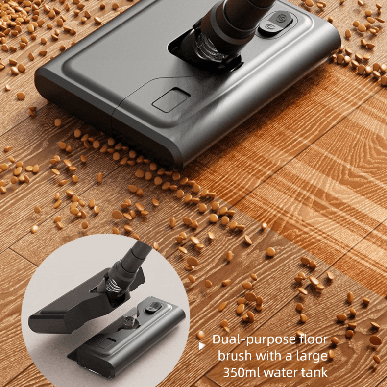 Black spray - painted model Wireless Stick Vacuum Cleaner with 14000Pa Suction, HEPA Filter & 350ml Water Tank for Wet Dry Cleaning, Ideal for Home Use - SportZone.co.nz