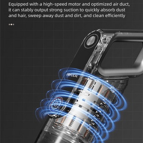Black spray - painted model Wireless Stick Vacuum Cleaner with 14000Pa Suction, HEPA Filter & 350ml Water Tank for Wet Dry Cleaning, Ideal for Home Use - SportZone.co.nz