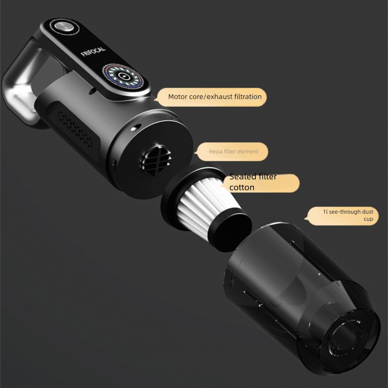 Black Wireless Stick Vacuum Cleaner with 14000Pa Suction, HEPA Filter & 350ml Water Tank for Wet Dry Cleaning, Ideal for Home Use - SportZone.co.nz