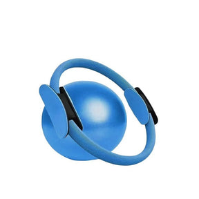 Blue Professional Pilates Ring & Yoga Ball Set - Multipurpose Home Fitness Equipment for Whole - Body Core Training & Pelvic Floor Strengthening - SportZone.co.nz