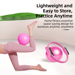 Blue Professional Pilates Ring & Yoga Ball Set - Multipurpose Home Fitness Equipment for Whole - Body Core Training & Pelvic Floor Strengthening - SportZone.co.nz