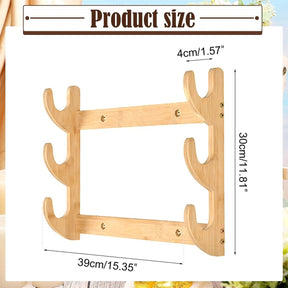 Bow Rack, Wall Mount Sword Holder, Wooden Wall Mount Bow Hanger Heavy Duty Archery Bows Wall Holder for Compound & Recurve Bows, Only Rack, 1 Pcs, 15.35x11.81x1.57 15.35" x 11.81" x 1.57" Beige - SportZone.co.nz