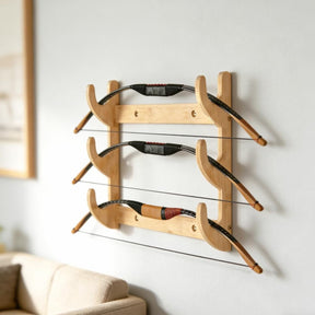 Bow Rack, Wall Mount Sword Holder, Wooden Wall Mount Bow Hanger Heavy Duty Archery Bows Wall Holder for Compound & Recurve Bows, Only Rack, 1 Pcs, 15.35x11.81x1.57 15.35" x 11.81" x 1.57" Beige - SportZone.co.nz