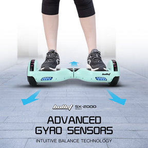 BULLET SX-2000 500W Self Balancing Hoverboard Scooter with LED Lights - Mint Green - SportZone.co.nz