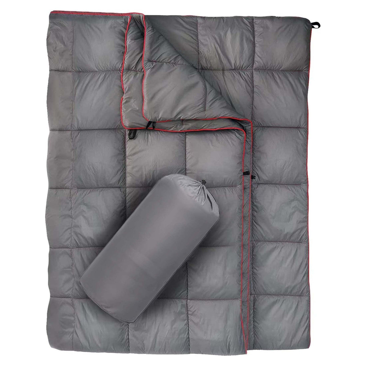 Camping Quilt Blanket NZ | Lightweight Outdoor Sleeping Blanket - Grey - SportZone.co.nz