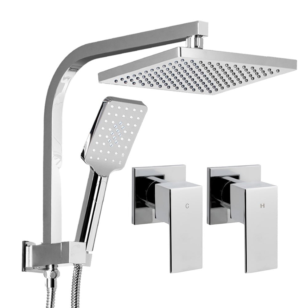 Cefito 8'' Rain Shower Head Set Handheld Square High Pressure wins Tap Chrome - SportZone.co.nz