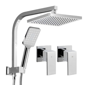 Cefito 8'' Rain Shower Head Set Handheld Square High Pressure wins Tap Chrome - SportZone.co.nz