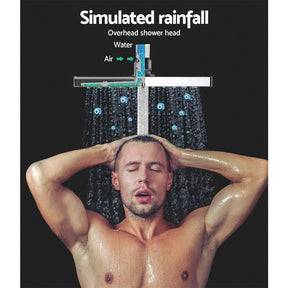 Cefito 8'' Rain Shower Head Set Handheld Square High Pressure wins Tap Chrome - SportZone.co.nz