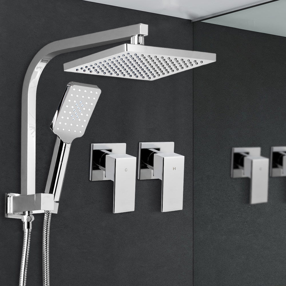 Cefito 8'' Rain Shower Head Set Handheld Square High Pressure wins Tap Chrome - SportZone.co.nz
