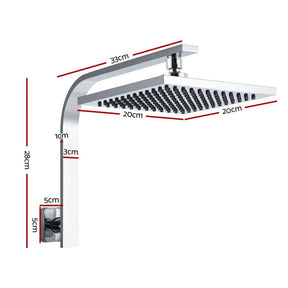 Cefito 8'' Rain Shower Head Wall Arm Square High Pressure Chrome - SportZone.co.nz