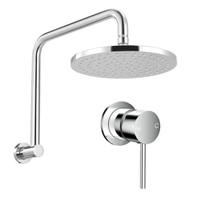 Cefito 9'' Rain Overhead Swivel Shower Head with Wall Bathroom Mixer Silver - SportZone.co.nz