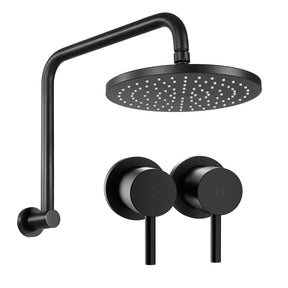 Cefito 9'' Rain Overhead Swivel Shower Head with Wall Twin Swivel Bathroom Tap - SportZone.co.nz