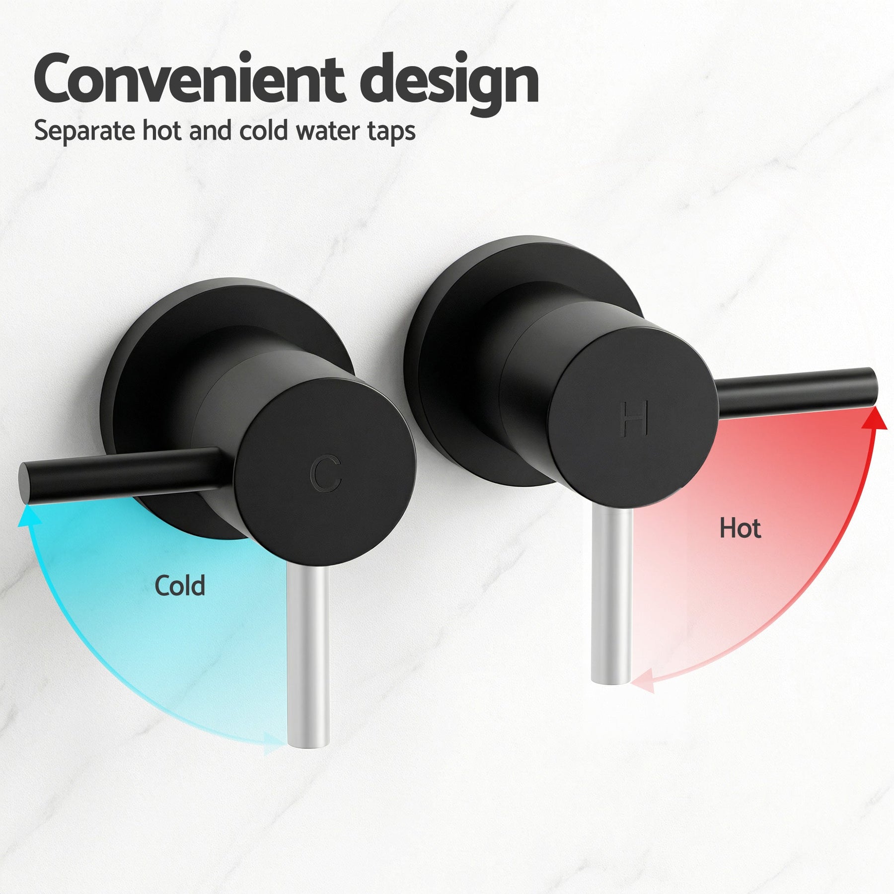 Cefito 9'' Rain Overhead Swivel Shower Head with Wall Twin Swivel Bathroom Tap - SportZone.co.nz