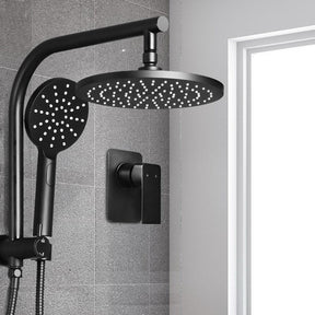 Cefito 9'' Rain Shower Head Set Handheld Round High Pressure Mixer Tap Black - SportZone.co.nz