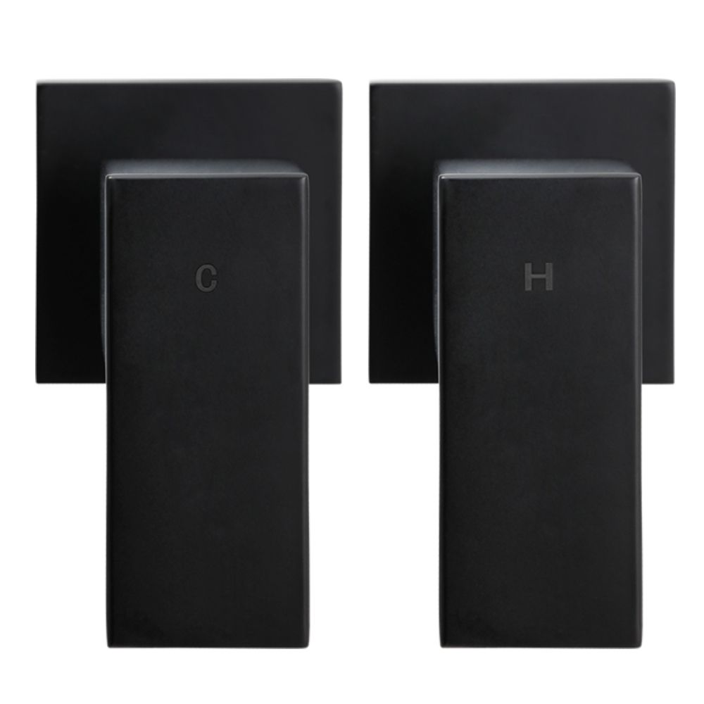 Cefito 9'' Rain Shower Head Set Handheld Round High Pressure Twins Tap Black - SportZone.co.nz