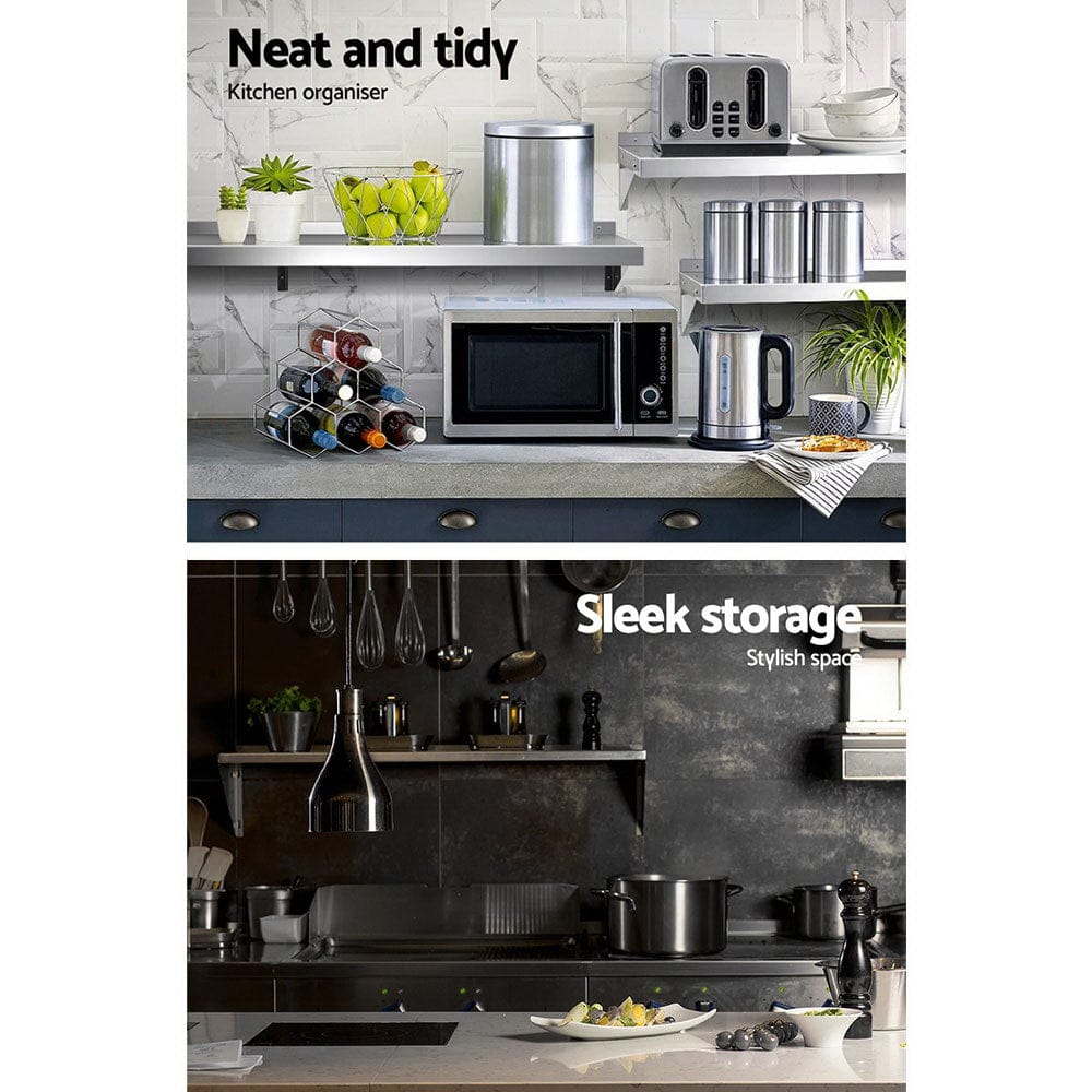 Cefito 900mm Stainless Steel Kitchen Wall Shelf Mounted Rack - SportZone.co.nz