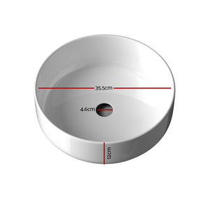 Cefito Bathroom Basin Ceramic Vanity Sink Hand Wash Bowl 35x12cm - SportZone.co.nz