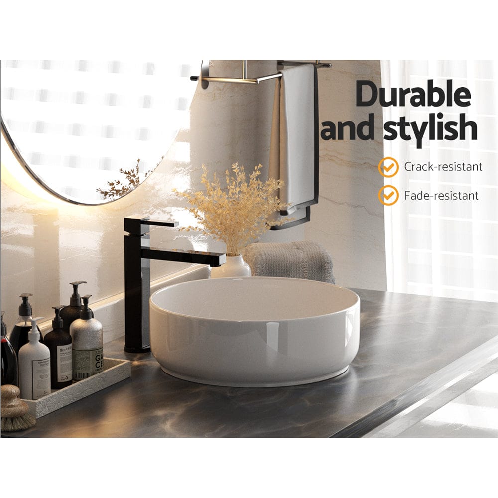 Cefito Bathroom Basin Ceramic Vanity Sink Hand Wash Bowl 35x12cm - SportZone.co.nz