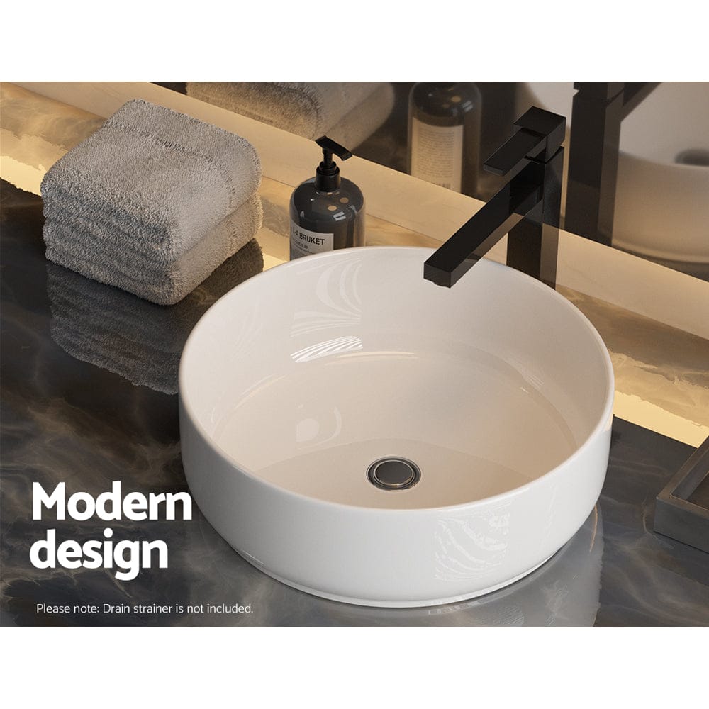 Cefito Bathroom Basin Ceramic Vanity Sink Hand Wash Bowl 35x12cm - SportZone.co.nz