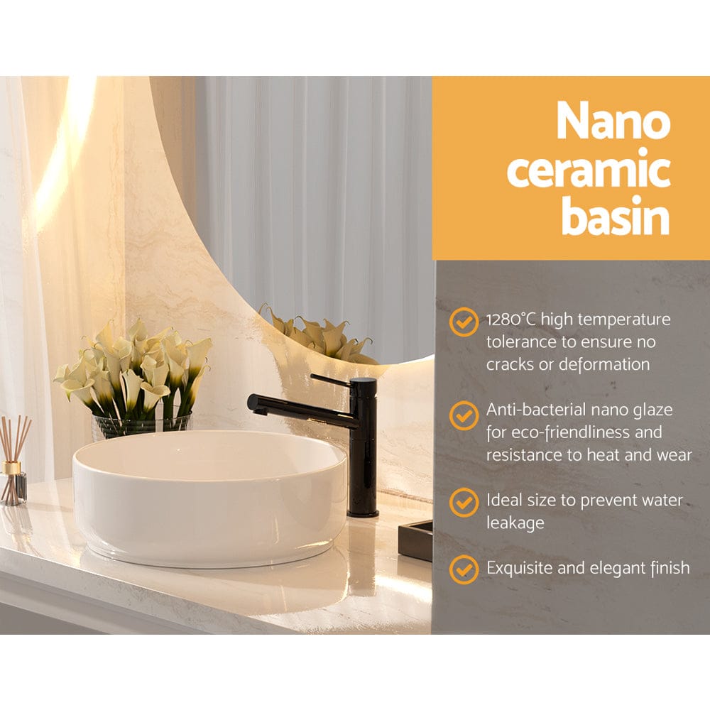Cefito Bathroom Basin Ceramic Vanity Sink Hand Wash Bowl 35x12cm - SportZone.co.nz