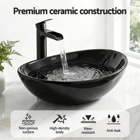 Cefito Bathroom Basin Ceramic Vanity Sink Hand Wash Bowl 41x34cm - SportZone.co.nz