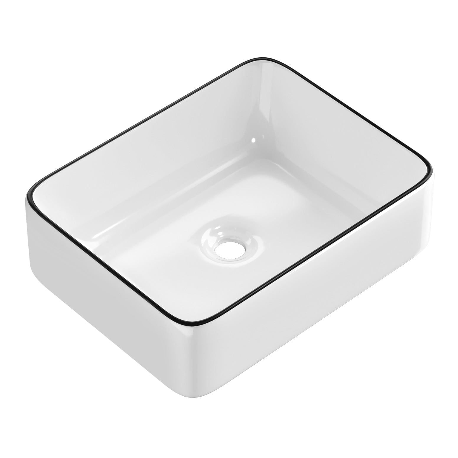 Cefito Bathroom Basin Ceramic Vanity Sink Hand Wash Bowl Above Counter 48x37cm - SportZone.co.nz