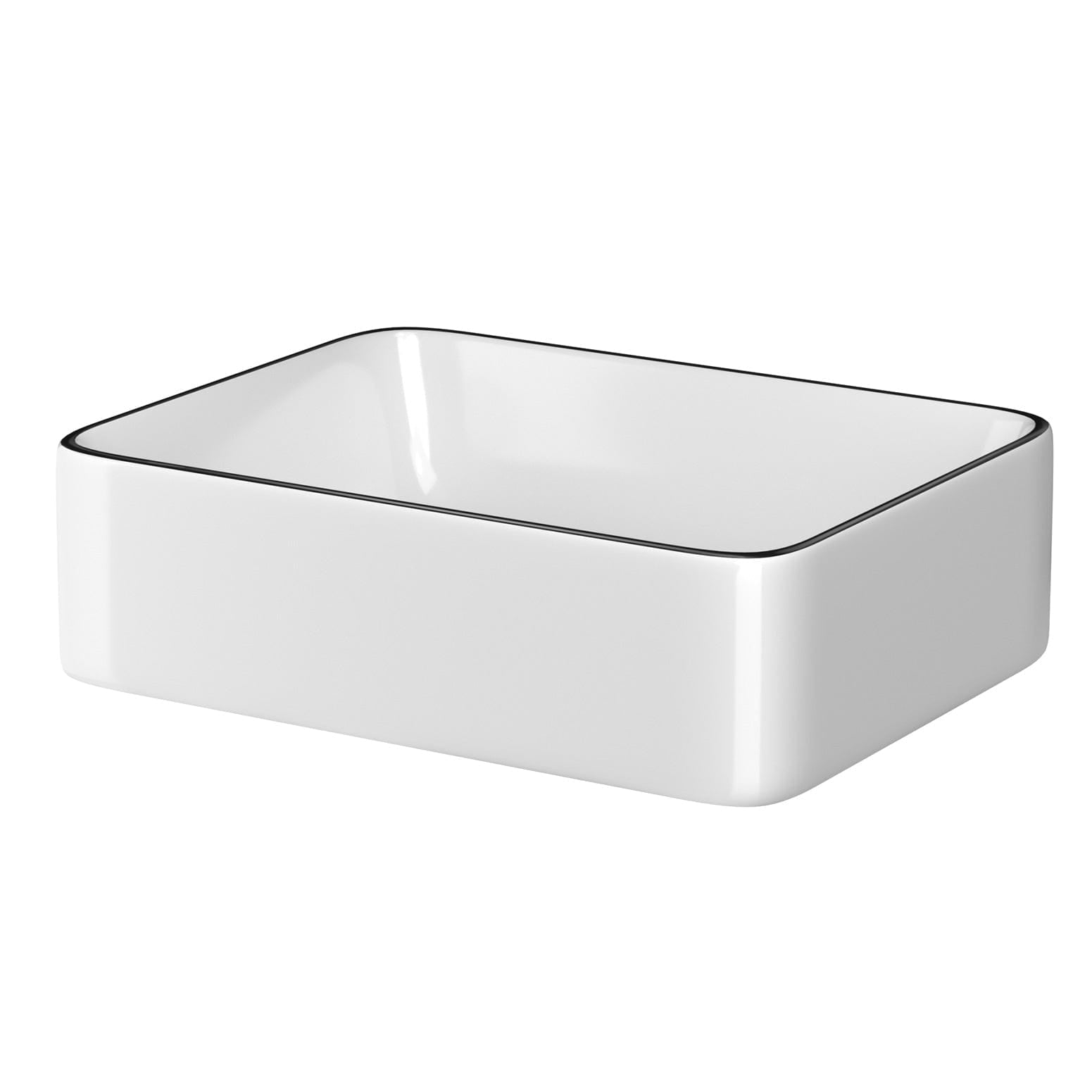 Cefito Bathroom Basin Ceramic Vanity Sink Hand Wash Bowl Above Counter 48x37cm - SportZone.co.nz