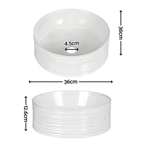 Cefito Bathroom Basin Vanity Sink Vessel Ceramic White Round Countertop 36cm - SportZone.co.nz