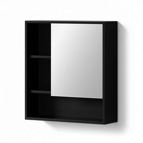 Cefito Bathroom Mirror Cabinet Mirrored Medicine Adjustable Shelf Wall Mounted 560mm Black - SportZone.co.nz