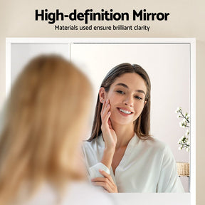 Cefito Bathroom Mirror Cabinet Mirrored Medicine Adjustable Shelf Wall Mounted 560mm White - SportZone.co.nz