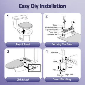 Cefito Electric Bidet Toilet Seat Washing Without Power Heated D - Shape Air Dryer - SportZone.co.nz