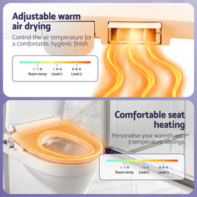 Cefito Electric Bidet Toilet Seat Washing Without Power Heated D - Shape Air Dryer - SportZone.co.nz