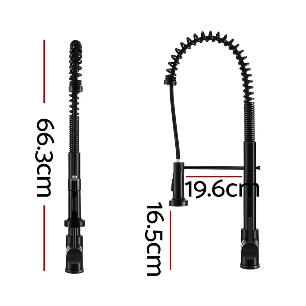 Cefito Kitchen Mixer Tap Pull Down 2 Modes Sink Faucet Basin Laundry Black - SportZone.co.nz