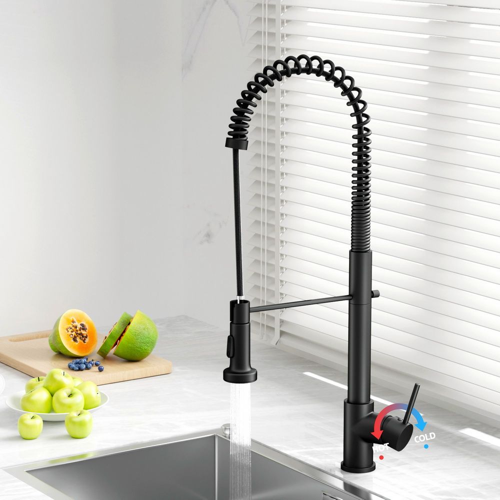 Cefito Kitchen Mixer Tap Pull Down 2 Modes Sink Faucet Basin Laundry Black - SportZone.co.nz